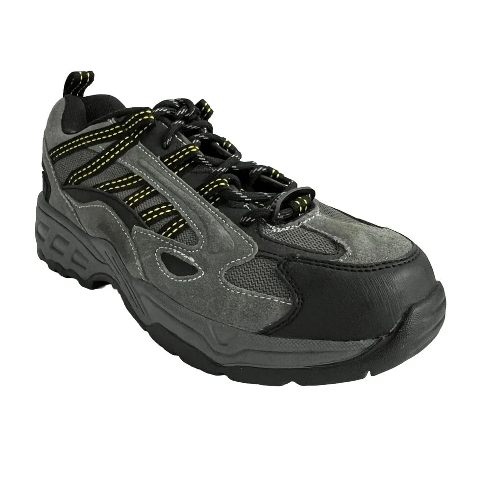 Brahma Suede Dylan Steel Toe Work Sneakers Gray Men 7